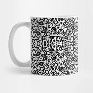 Thai pattern shapes, black and white, Vector abstract modern minimalist Mug